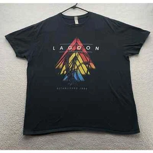 Anvil Graphic T-Shirt Mens 2XL XXL Lagoon Amusement Park Farmington Ohio Black - Picture 1 of 10