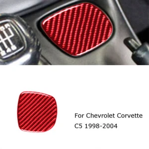 For Chevrolet Corvette C5 Carbon Fiber Center Cupholder Water Panel Cover Trim - Picture 1 of 11