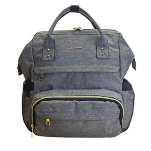 Lovevook grau mit Goldakzenten verstellbare Träger Viola l Laptop Rucksack Gr. M - Bild 1 von 20