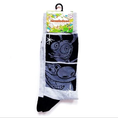 Calcetines Ren and Stimpy Crew Hombres Mujeres Nickelodeon Años 90 Dibujos Animados Retro Mod Divertido Regalo Foto 1 de 4