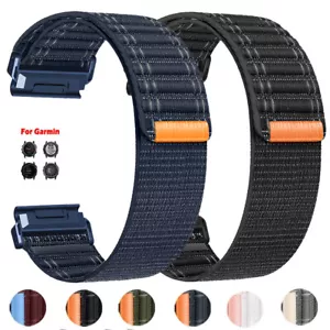 Nylon Watch Band Strap For Garmin Fenix 8 7 7X 6 6X 5 5X Tactix Epix Pro Enduro - Picture 1 of 40