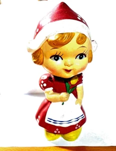 2006 ~ HOLLAND BOBBLE HEAD GIRL WITH TULIP ~ - Picture 1 of 4