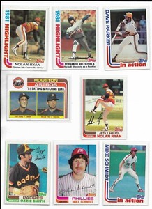 1982 Topps PICK-A-CARD Ryan FERNANDO Ozzie Schmidt Murray Brett Raines Carlton