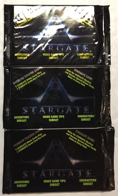 Lote de 3 paquetes sellados Stargate The Movie - Vintage 1994 Collect-A-Card Foto 1 de 4