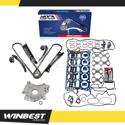 Head Gasket Set Timing Chain Kit Oil Pump for 2005-2008 Ford F-250 F-350 6.8L - Image 1 of 4