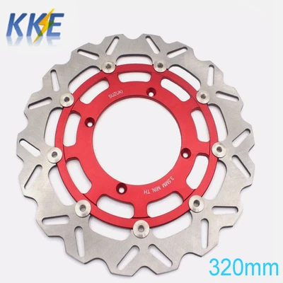 KKE 320MM RED Front Brake Disc Disk Rotor Fit RMZ250 2007-2022 RMZ450 2005-2022 - Image 1 of 4