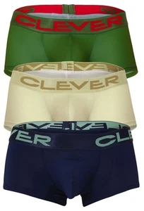 Mens Underwear: Clever 229953 3PK Australian Latin Trunks - Picture 1 of 8