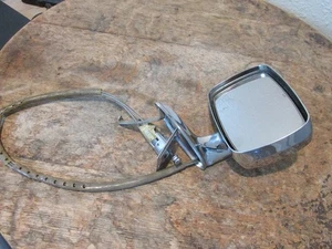 CHROME REMOTE LH MIRROR W/ BEZEL & BRACKET 1968 1969 BUICK SKYLARK LESABRE OR GS - Picture 1 of 12