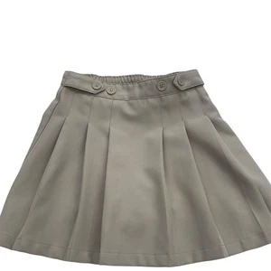 IZOD Girls Uniform Skort Size 10 Regular Khaki Pleated School Scooter Shorts - Picture 1 of 5