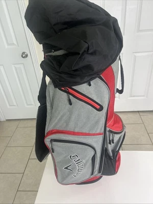 Callaway 14-Way Lightweight Golf Carry Cart Bag Red Gray8 - Image 1 of 4