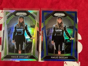 2020 Panini Prizm Blue plus Silver Prizm Hailie Deegan (With Car) #56 RC LOT x2 - Bild 1 von 4