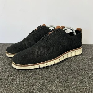 Cole Haan ZeroGrand Stitchlite Wingtip Oxford Black Shoes C24948 Mens Size 9.5 M - Picture 1 of 10
