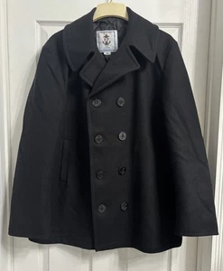 Sterlingwear Anchor Collection Black Navy Peacoat M22 Classic Size 46R Wool - Picture 1 of 8