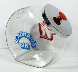 Seagram's 7 Glas Bonbonglas Werbung Bar Arbeitsplatte Display mit Deckel - Bild 1 von 7