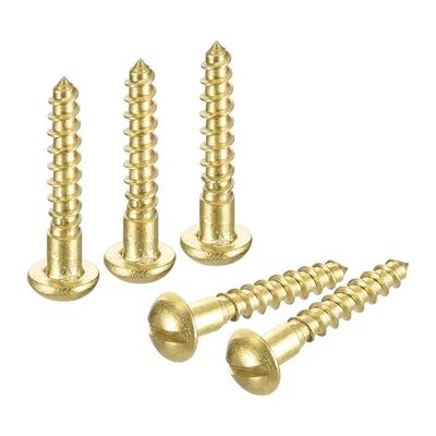 Vis à bois M1.6x12mm tête ronde laiton auto-taraudeuses 25 pcs - Photo 1/4