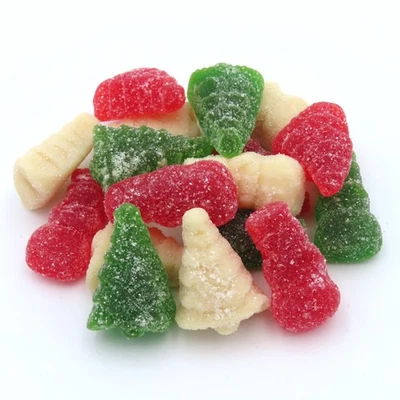 BEULAH'S CANDYLAND Beulah's Sanded Gummy Christmas Trees and Snowmen
