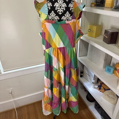 NWT Crown and Ivy Sleeveless Summer Dress Size 4X  Tiered And Madras Design New - Image 1 of 4