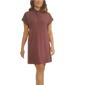 Vestido Polo Ciruela Hi-Tec Manga Corta Cuello Golf Bolsillos Atléticos Informal Nuevo con Etiquetas - Imagen 1 de 8