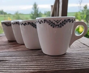 Set di 4 TAZZE vintage Mayer Dalton anni '40 castoro casca PA ristorante merce collezione HTF - Foto 1 di 14