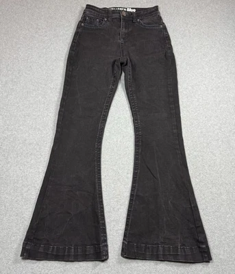 Western Blue Jeans Womens 26x29 Black Flared Thick Stitch Ranch Rodeo Farm - Image 1 of 4