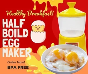 Half Boiled Egg Maker Original Made in Malaysia Yellow Color Useful Item - Picture 1 of 4