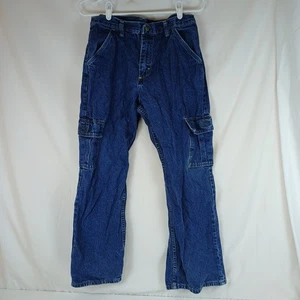 Jeans WRG Wrangler Co Niños Talla 12 Husky Carga Pierna Recta Azul Denim  - Imagen 1 de 7