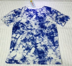 Tie Dye T Shirt Blue Childs Medium Short Sleeve New With Tags - Picture 1 of 9