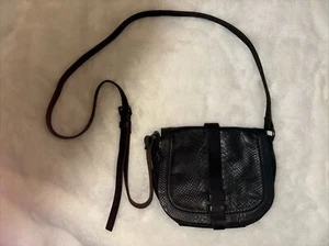 Liebeskind Berlin Black Leather Adjustable Crossbody Handbag Purse Anthropologie - Picture 1 of 13