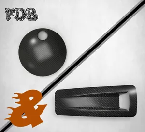Fit H-D 2008-2019 Touring Trike Real Carbon Fiber Fuel Tank Console Door Trim - Bild 1 von 12