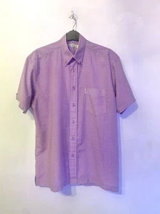 BEN SHERMAN, Pink Check-Short Sleeve-Shirt. Size 2, Medium - Picture 1 of 8