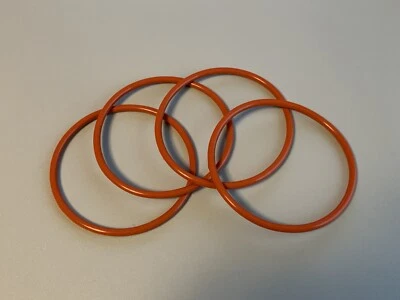4 anelli in gomma silicone ROSSO per REVOX e BASF adattatore NAB O-ring Rubber Ring RED