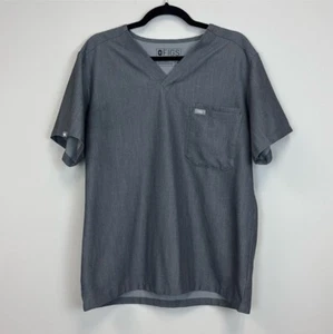 Figs Leon Three Pocket Scrub Top Mens Medium Graphite Grey Technical - Picture 1 of 6