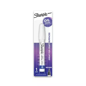 Sharpie Oil-Based Medium Point White Paint Marker, 1 Each - Picture 1 of 5