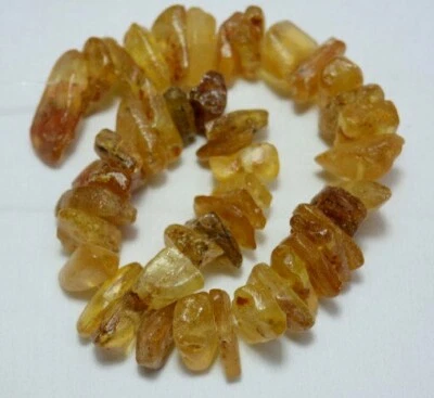 Amber Tumble Gemstones Copal Chips Nugget Beads 18x25mm 12 Inch Strand - Image 1 of 4