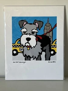 Mark Tetro Art Print 8x10 New York Schnauzer Dog - Picture 1 of 2