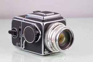 PREMIUM HASSELBLAD 500C/M 500 C/M + 80 C T* + A12 + WLF SUPER TOP CHROME SET - Picture 1 of 11