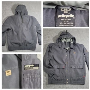 Pelle Pelle Marc Buchanan Jacket Men's Large Gray Hooded Nasty Weather Gear Coat - Picture 1 of 16