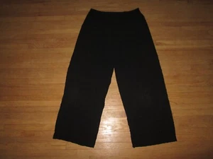 Pantaloni BABETTE SF neri box pieghettati gamba larga taglia M * MADE IN USA - Foto 1 di 5