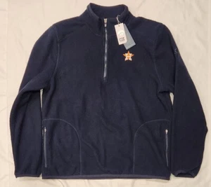 Houston Astros Cutter & Buck Cascade Eco Sherpa Fleece Mens XL 1/4 Zip Jacket - Picture 1 of 3
