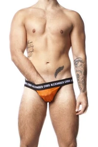 ALEXANDER COBB Jockstrap Fully Transparent Stretchy Orange Jock - Picture 1 of 3