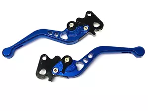 VESPA PE PX TX T5 CUSTOM ANNODISED ADJUSTABLE BLUE CLUTCH AND FRONT BRAKE LEVERS - Picture 1 of 7