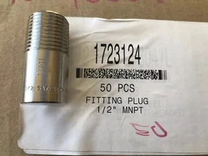 Swagelok 1723124 Stainless Steel Round Head Plug 1/2" NPT - Penn Machine - Picture 1 of 5