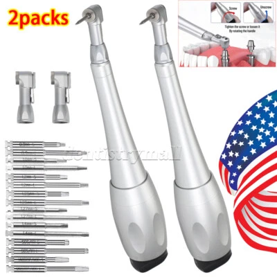 WBRWP 2packs Dental Torque Driver Torque Wrench Handpiece Universal with 32*Drivers