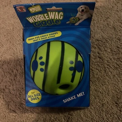 Wobble Wag Giggle Ball, brinquedo interativo para cães, sons divertidos de riso quando enrolados ou... - Imagem 1 de 2