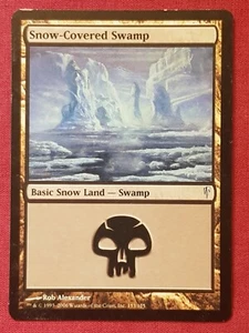 Magic The Gathering COLDSNAP SNOW-COVERED SWAMP land card MTG - Picture 1 of 2