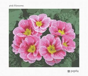 Pink Blossoms Needlepoint Kit or Canvas - Foto 1 di 2