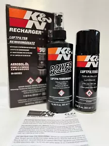 K&N Reinigungskit (Reiniger + Öl) für Sportluftfilter K+N Wartungskit Pflegeset - Bild 1 von 3