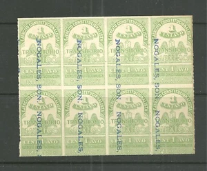 MÉXICO 1914 EJERCICIO CONST. JUEGO DE 8 SELLOS DE INGRESOS DE 1 CENTAVO NOGAL EMBALAJE ORIGINAL (WWW335) - Imagen 1 de 1