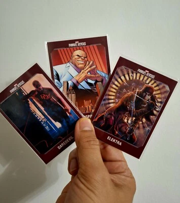 DAREDEVIL-ELECTRA vs KING PIN 2021-2022 Marvel Versus Panini Trading Cards~ NM - Image 1 of 2