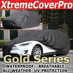 2020 2021 2022 TESLA MODEL Y WATERPROOF CAR COVER W/MIRROR POCKET-BLA - Picture 1 of 12